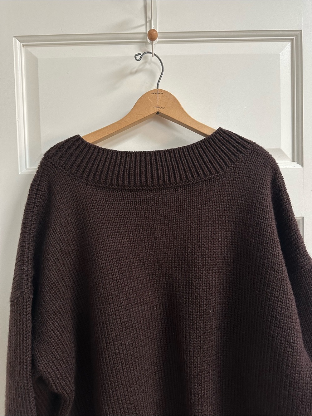 Misha and Puff V-Neck Sweater | Dark Brown | S/M - Picture 6 of 8